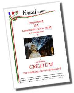 Programme du carnaval de Venise 2016