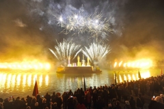 Carnaval de Venise feu d'artifice à l'Arsenal