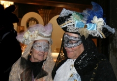 Photos en gros plan des costumes du Carnaval de Venise