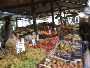 Le marché du Rialto à Venise