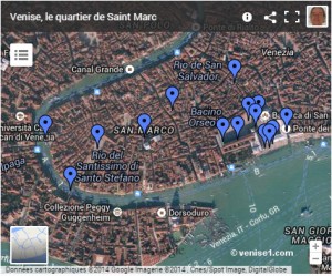 Carte de Saint Marc à Venise