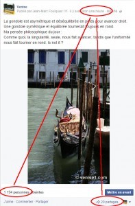 Venise1.com sur Facebook Venise et twitter Venise