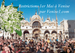 Restrictions de circulation piétonne à Venise pour le 1er mai 2018