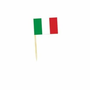 mini drapeaux italiens sur piques en bois
