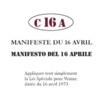 Manifeste du 16 Avril à Venise
