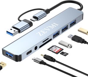 multiport USB avec cartes microSD