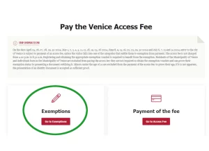 Déclaration d'accès à Venise