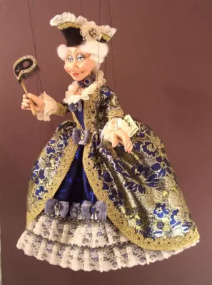 marionnettes vénitiennes, dame vénitienne du 18e siècle