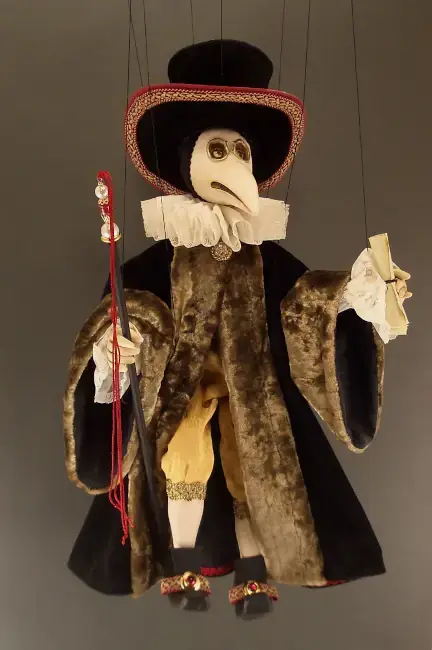 marionnette artisanale de Venise médecin de la Peste