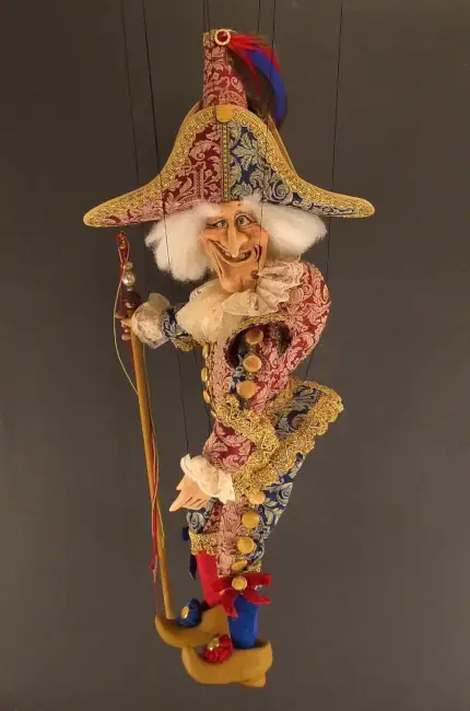 marionnette artisanale Venise Commedia dell'arte Polichinelle